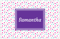 Thumbnail for Personalized Valentines Day Placemat VI - Little Hearts - Rectangle Nameplate -  View