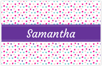 Thumbnail for Personalized Valentines Day Placemat VI - Little Hearts - Ribbon Nameplate -  View