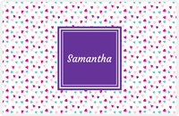 Thumbnail for Personalized Valentines Day Placemat VI - Little Hearts - Square Nameplate -  View