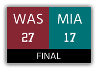 Thumbnail for Washington vs Miami Canvas Wrap & Photo Print - 1982 1983 Football Championship - Front View