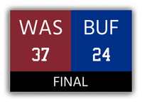 Thumbnail for Washington vs Buffalo Canvas Wrap & Photo Print - 1991 1992 Football Championship - Front View