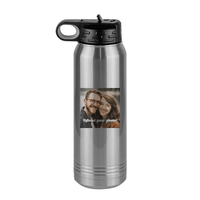 Thumbnail for Personalized Water Bottle (30 oz) - Upload Your Photo - Left View