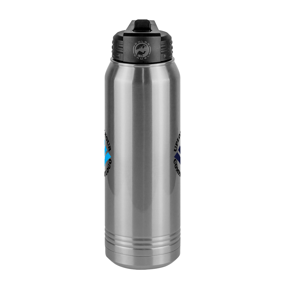 Personalized Water Bottle (30 oz) - Upload Your Logo - Front View