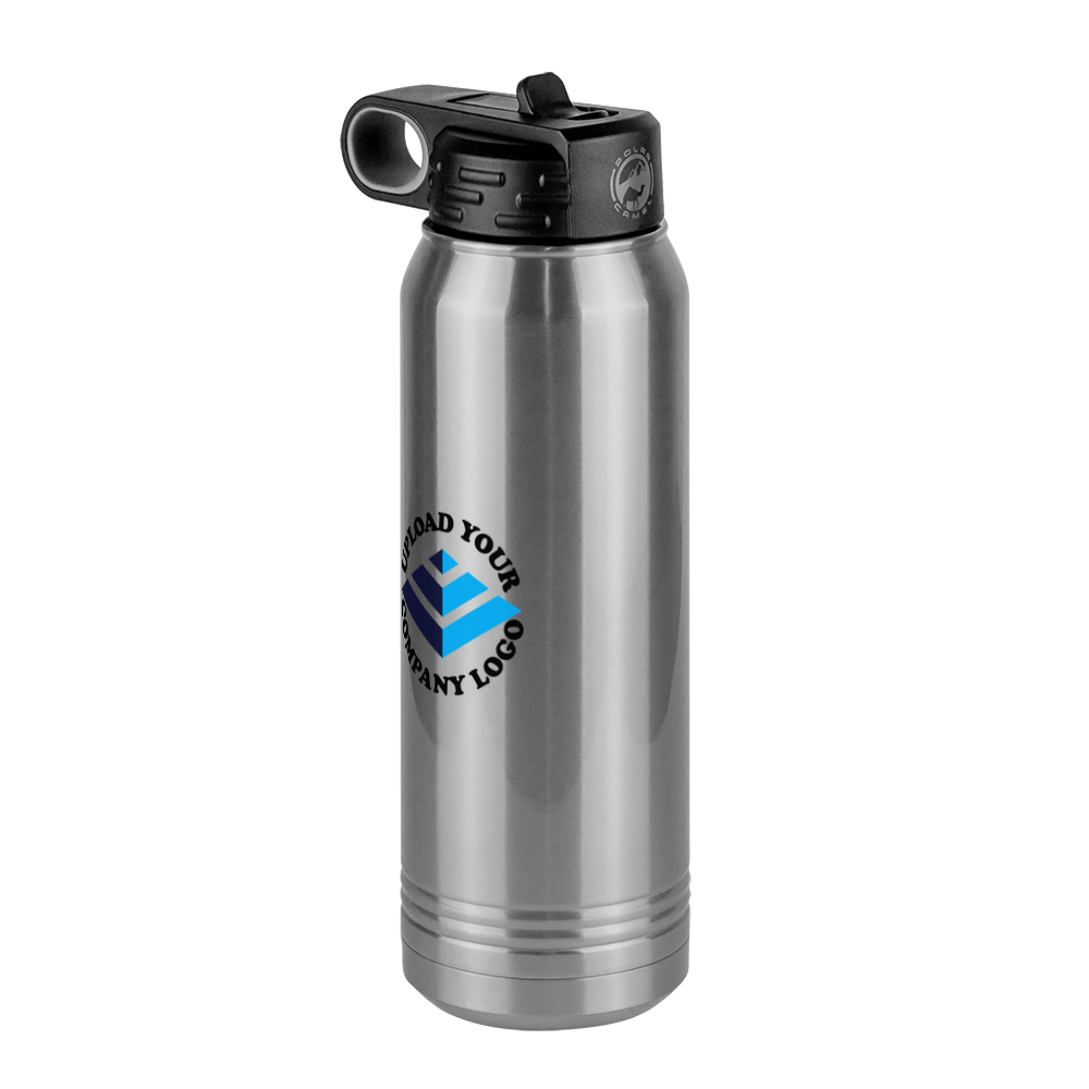 Personalized Water Bottle (30 oz) - Upload Your Logo - Front Left View