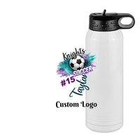 Thumbnail for Personalized Water Bottle - Custom Logo or Quote, 30 oz Stainless Steel Thermos, Reusable Double Walled Vacuum Insulated Bottles, Customized Drinkware Gifts for Teams, Coworkers, Family, Friends - Design View