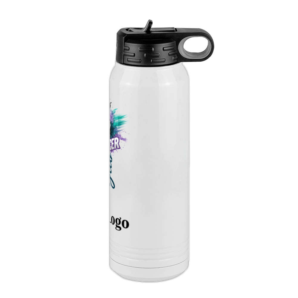 Personalized Water Bottle - Custom Logo or Quote, 30 oz Stainless Steel Thermos, Reusable Double Walled Vacuum Insulated Bottles, Customized Drinkware Gifts for Teams, Coworkers, Family, Friends - Right View