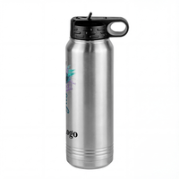 Thumbnail for Personalized Water Bottle - Custom Logo or Quote, 30 oz Stainless Steel Thermos, Reusable Double Walled Vacuum Insulated Bottles, Customized Drinkware Gifts for Teams, Coworkers, Family, Friends - Right View