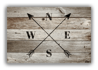 Thumbnail for Personalized Wood Grain Canvas Wrap & Photo Print - Black Arrows - Old Grey Wood - Front View