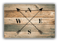 Thumbnail for Personalized Wood Grain Canvas Wrap & Photo Print - Black Arrows - Patina Wood - Front View
