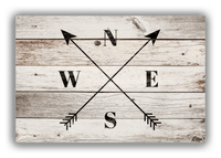 Thumbnail for Personalized Wood Grain Canvas Wrap & Photo Print - Black Arrows - Whitewash Wood - Front View
