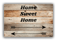 Thumbnail for Personalized Wood Grain Canvas Wrap & Photo Print - Black Arrows II - Natural Wood - Front View