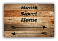 Thumbnail for Personalized Wood Grain Canvas Wrap & Photo Print - Black Arrows II - Antique Oak Wood - Front View