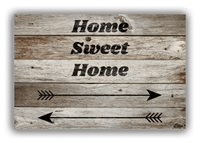 Thumbnail for Personalized Wood Grain Canvas Wrap & Photo Print - Black Arrows II - Old Grey Wood - Front View