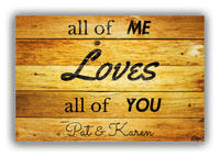 Thumbnail for Personalized Wood Grain Canvas Wrap & Photo Print - All Of Me Loves All Of You - Sun Burst Wood - Front View
