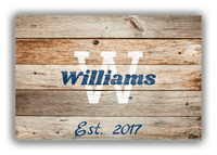Thumbnail for Personalized Wood Grain Canvas Wrap & Photo Print - Name Over Initial - Natural Wood - Front View