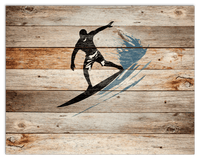 Thumbnail for Wood Wall Art Surfing - Front View