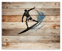 Thumbnail for Wood Wall Art Surfing - Front View