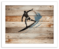 Thumbnail for Wood Wall Art Surfing - Front View