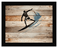 Thumbnail for Wood Wall Art Surfing - Front View