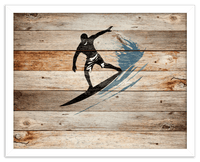 Thumbnail for Wood Wall Art Surfing - Front View
