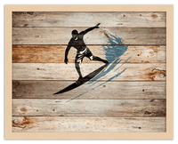 Thumbnail for Wood Wall Art Surfing - Front View