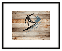 Thumbnail for Wood Wall Art Surfing - Front View