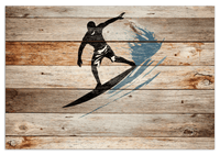 Thumbnail for Wood Wall Art Surfing - Front View
