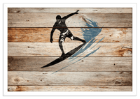 Thumbnail for Wood Wall Art Surfing - Front View