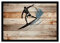 Thumbnail for Wood Wall Art Surfing - Front View