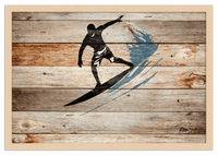 Thumbnail for Wood Wall Art Surfing - Front View