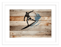 Thumbnail for Wood Wall Art Surfing - Front View