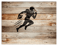 Thumbnail for Wood Wall Art Football - Front View