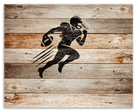 Thumbnail for Wood Wall Art Football - Front View