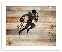 Thumbnail for Wood Wall Art Football - Front View