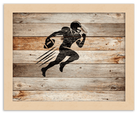 Thumbnail for Wood Wall Art Football - Front View