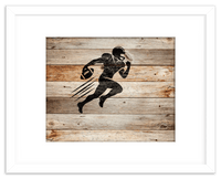 Thumbnail for Wood Wall Art Football - Front View
