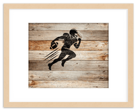 Thumbnail for Wood Wall Art Football - Front View