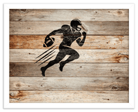 Thumbnail for Wood Wall Art Football - Front View