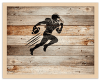 Thumbnail for Wood Wall Art Football - Front View
