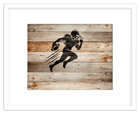 Thumbnail for Wood Wall Art Football - Front View