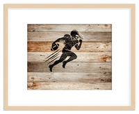 Thumbnail for Wood Wall Art Football - Front View