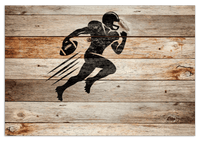 Thumbnail for Wood Wall Art Football - Front View