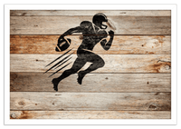 Thumbnail for Wood Wall Art Football - Front View