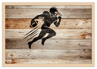 Thumbnail for Wood Wall Art Football - Front View