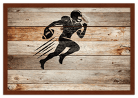 Thumbnail for Wood Wall Art Football - Front View