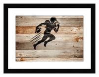 Thumbnail for Wood Wall Art Football - Front View