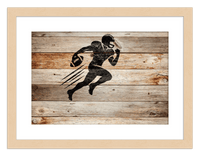Thumbnail for Wood Wall Art Football - Front View