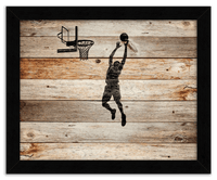 Thumbnail for Wood Wall Art Basketball - Front View