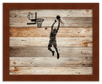 Thumbnail for Wood Wall Art Basketball - Front View