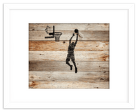 Thumbnail for Wood Wall Art Basketball - Front View